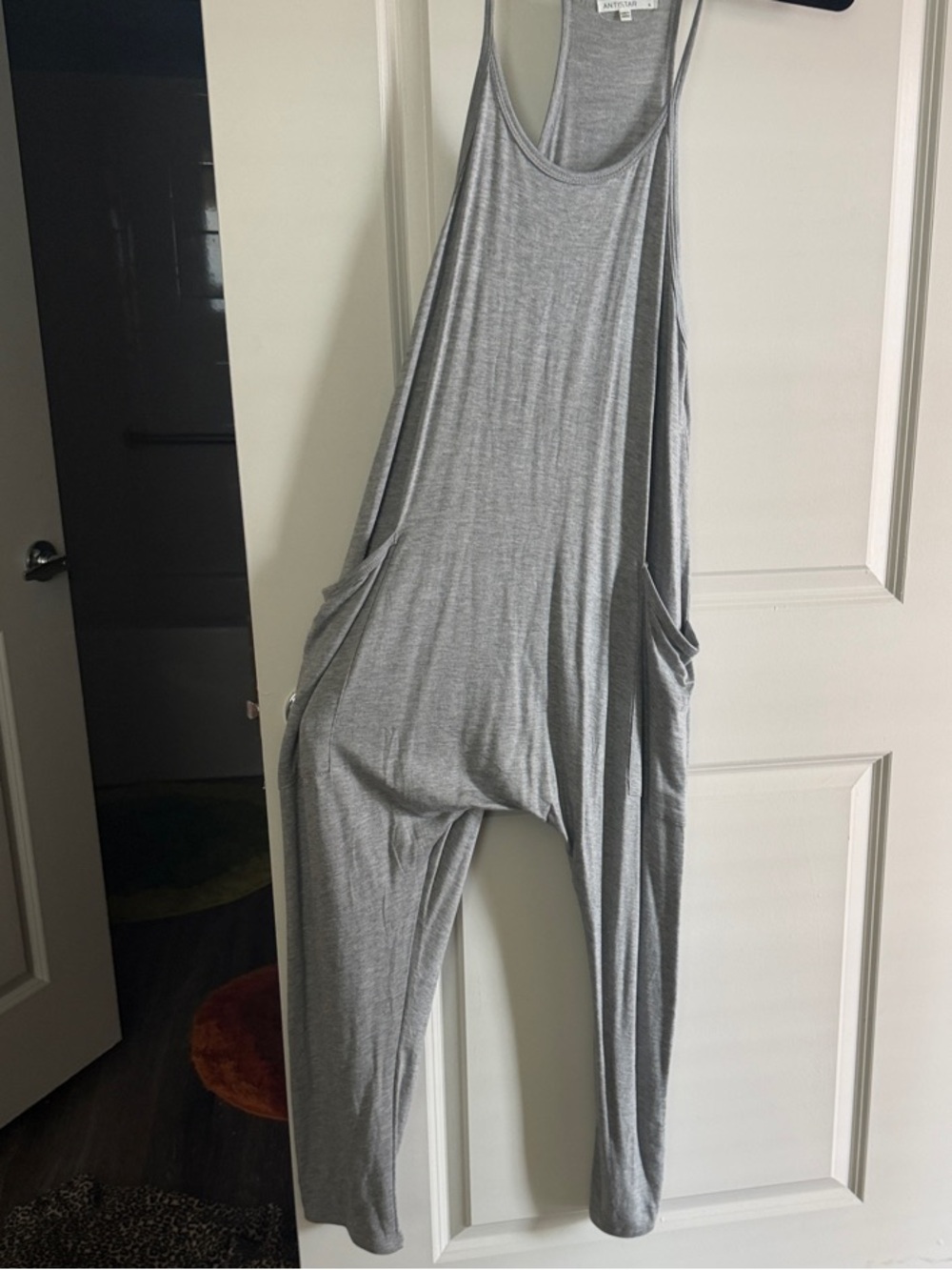 Women’s Gray Relaxed Jersey Harem Jumpsuit